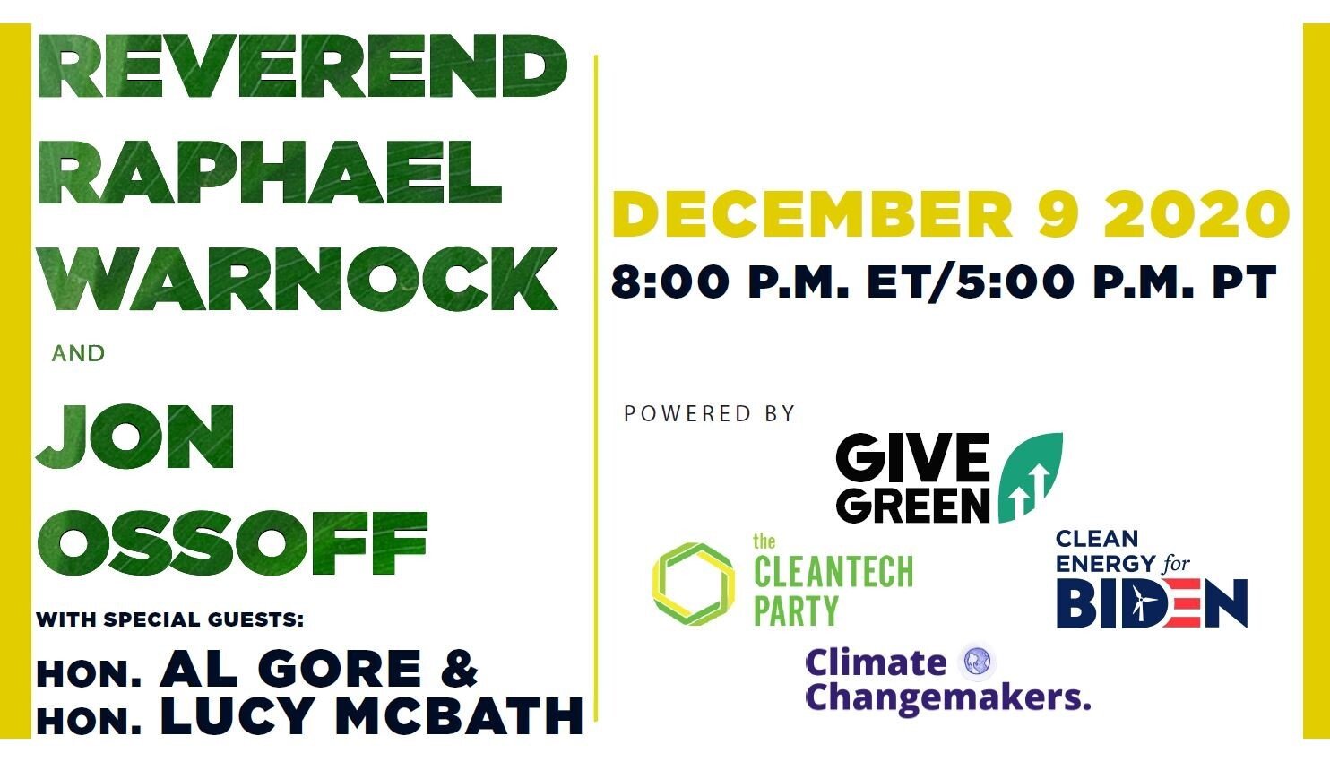 Please join GA Senate candidates for a conversation on climate and clean energy as we approach the January 5th special elections